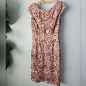 Alex Evenings cocktail dress lace fully lined